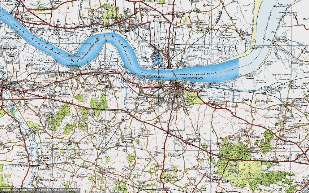 Old Map of Perry Street, 1920 in 1920