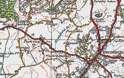 Old map of Battlefield Brook in 1919