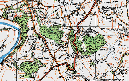 Old map of Perrystone Hill in 1919