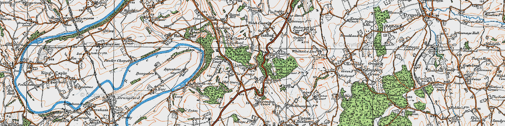 Old map of Perrystone Hill in 1919
