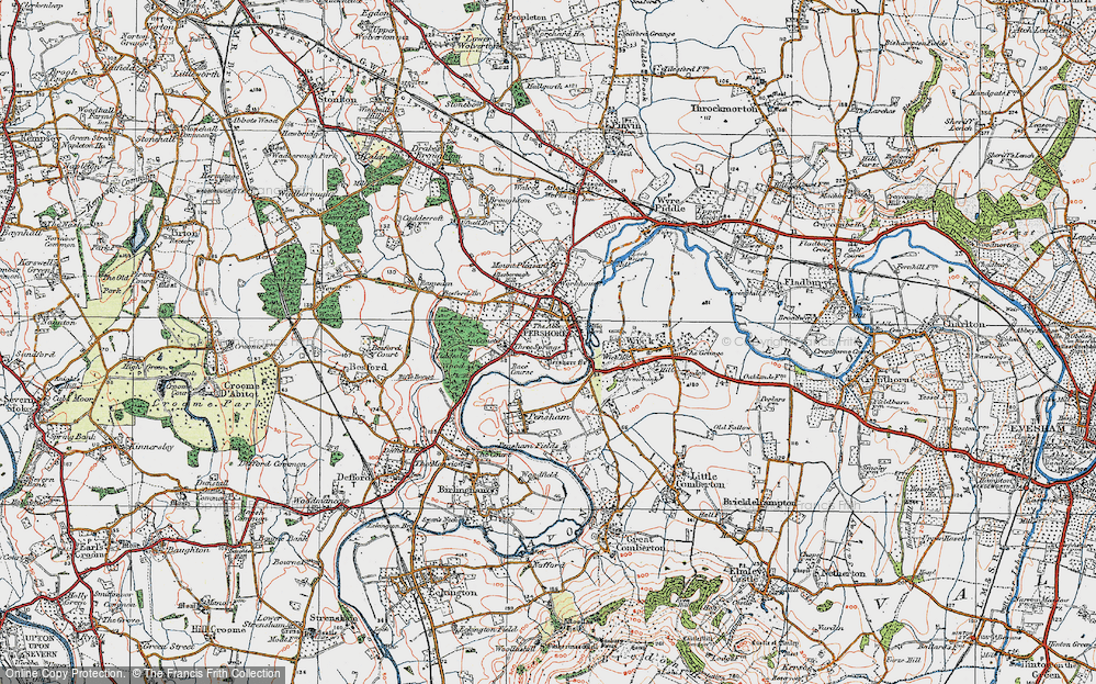 Old Map of Pershore, 1919 in 1919