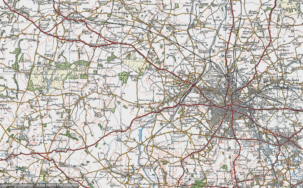 Historic Ordnance Survey Map of Perton, 1921 - Francis Frith