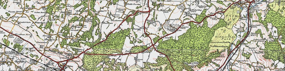 Old map of Pested in 1921