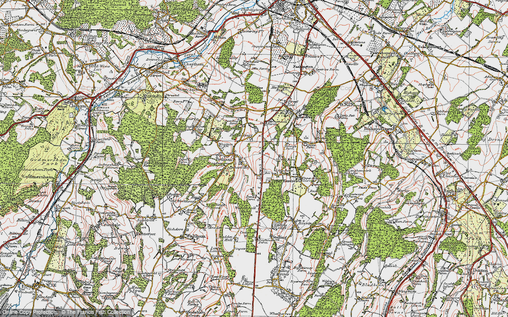 Old Map of Petham, 1920 in 1920