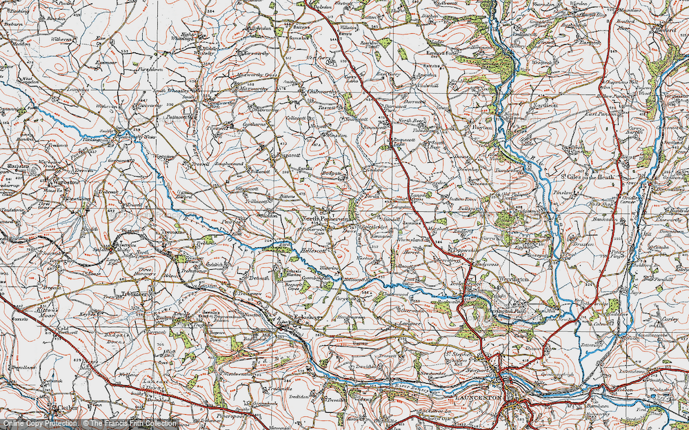 Old Map of Petherwin Gate, 1919 in 1919
