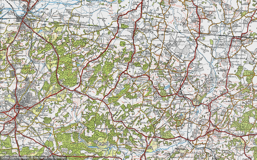 Old Map of Petteridge, 1920 in 1920