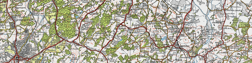 Old map of Petteridge in 1920