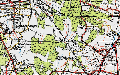 Old map of Petts Wood in 1920