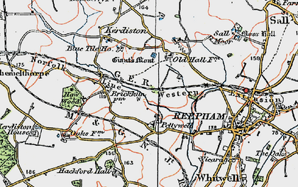 Old map of Pettywell in 1921