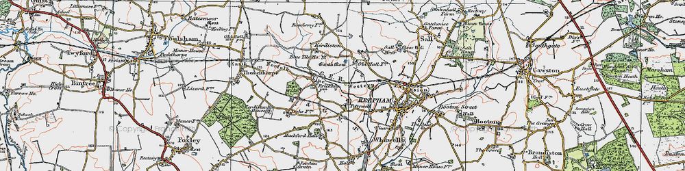 Old map of Pettywell in 1921