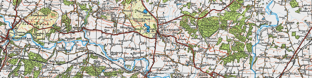 Old map of Petworth in 1920