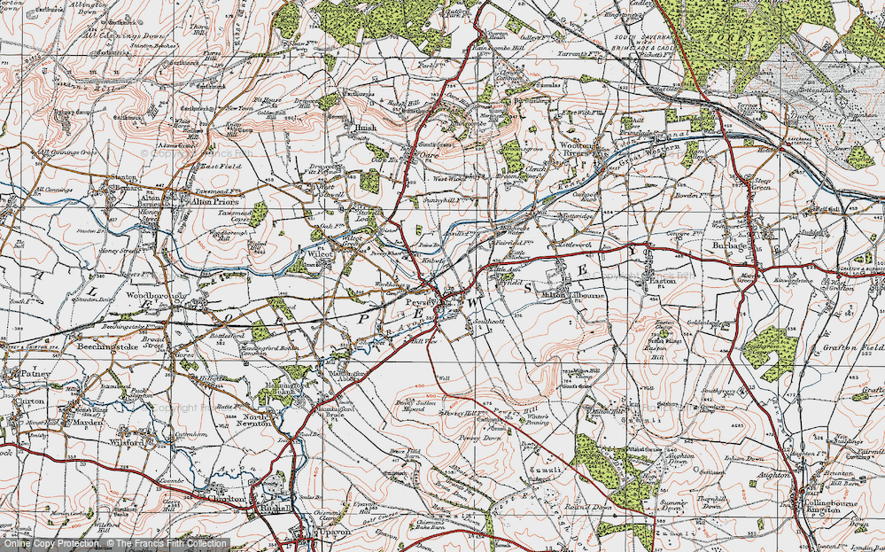 Old Map of Pewsey, 1919 in 1919