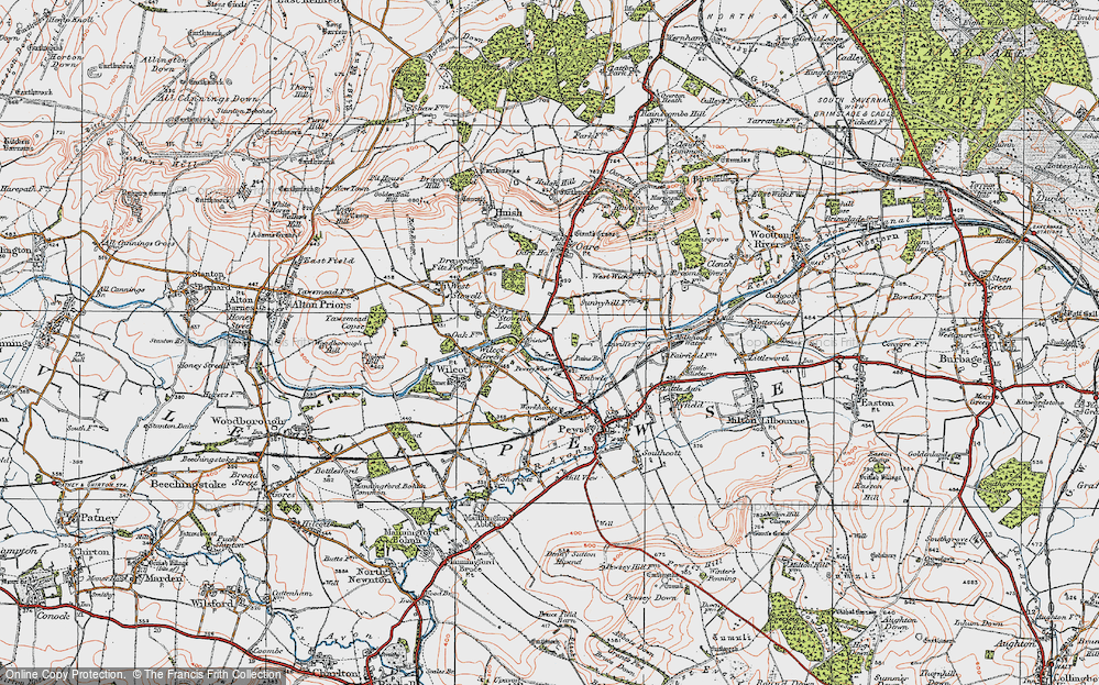 Old Map of Pewsey Wharf, 1919 in 1919