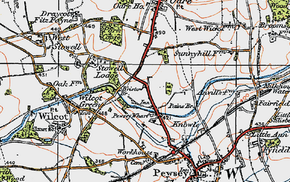 Old map of Pewsey Wharf in 1919