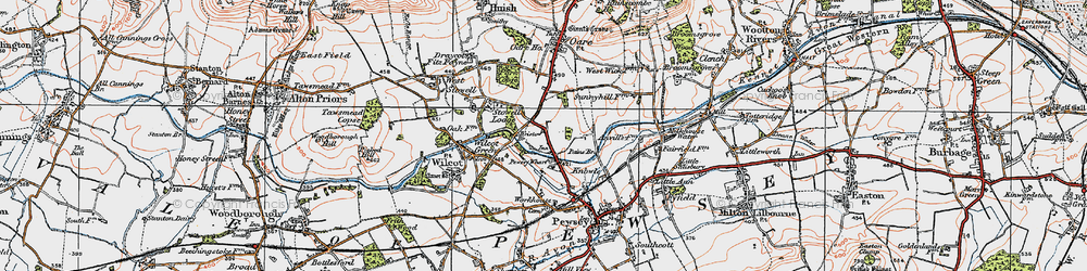 Old map of Bristow Br in 1919
