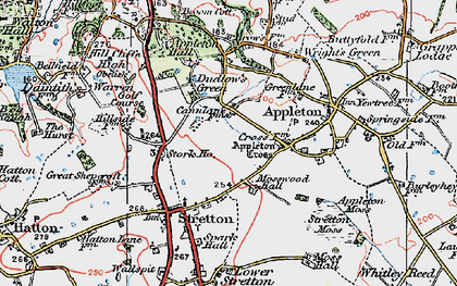 Old map of Pewterspear in 1923