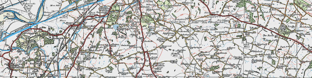 Old map of Pewterspear in 1923