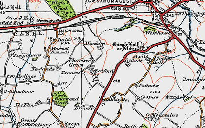 Old map of Bedfords in 1919