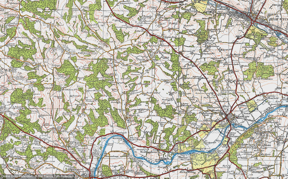 Old Map of Pheasants, 1919 in 1919