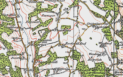 Old map of Pheasants in 1919