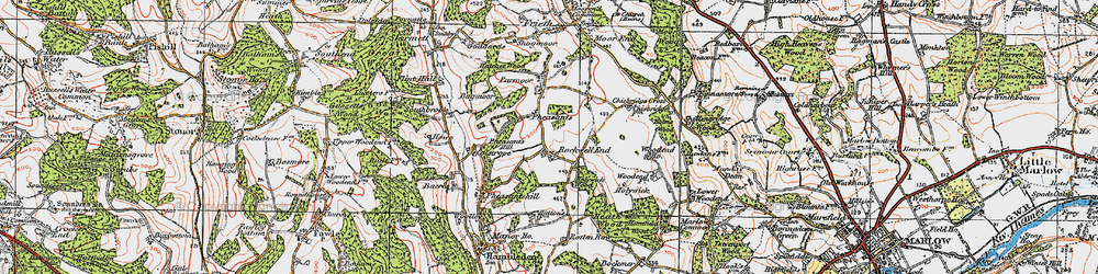 Old map of Pheasants in 1919