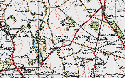 Old map of Pheasey in 1921