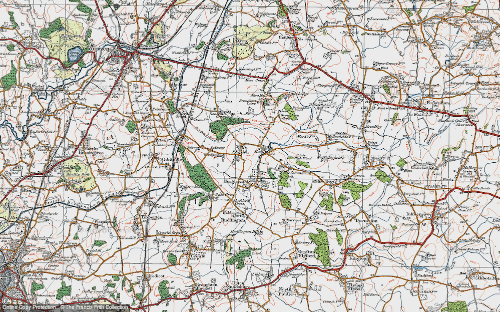 Old Map of Phepson, 1919 in 1919