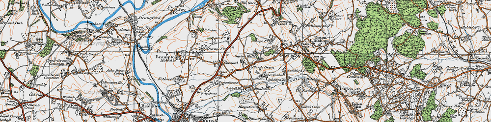 Old map of Phocle Green in 1919