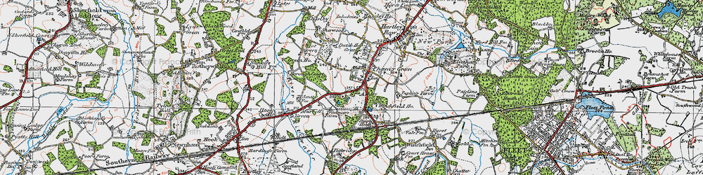 Old map of Ashley in 1919