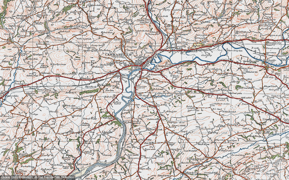 Old Map of Pibwrlwyd, 1923 in 1923