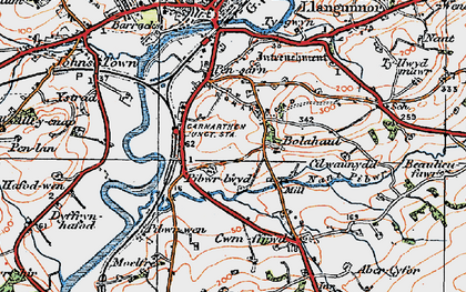 Old map of Pibwrlwyd in 1923
