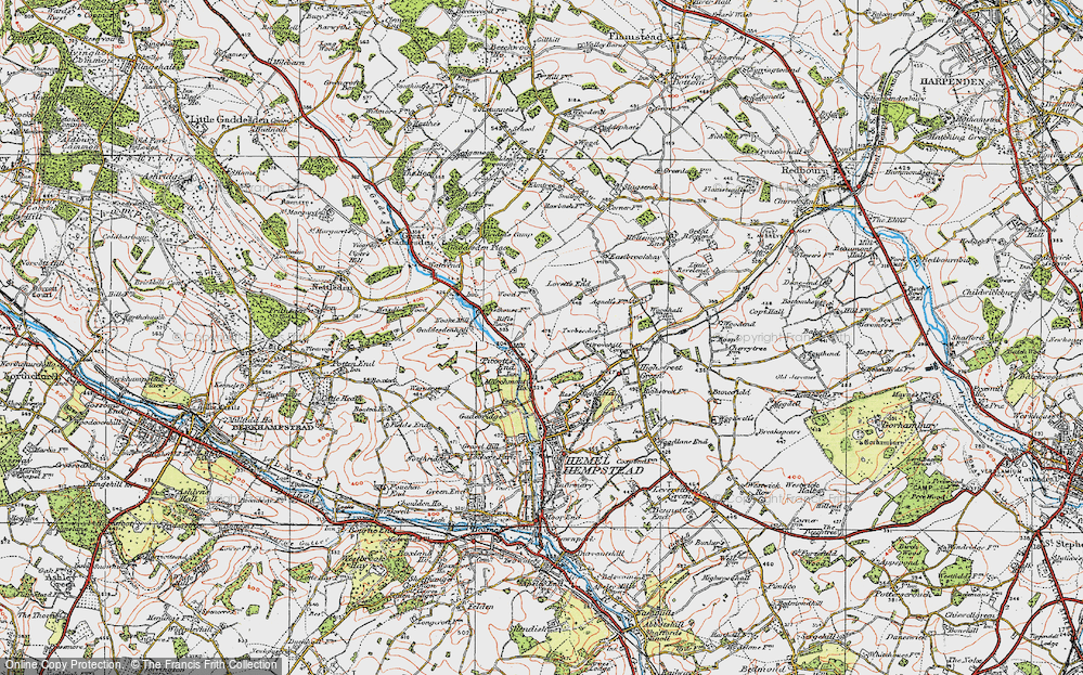Old Map of Piccotts End, 1920 in 1920