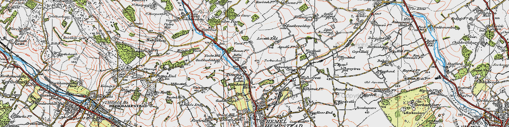 Old map of Piccotts End in 1920