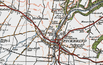 Old map of Pickering in 1925
