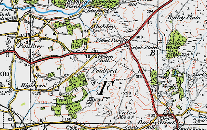 Old map of Picket Hill in 1919