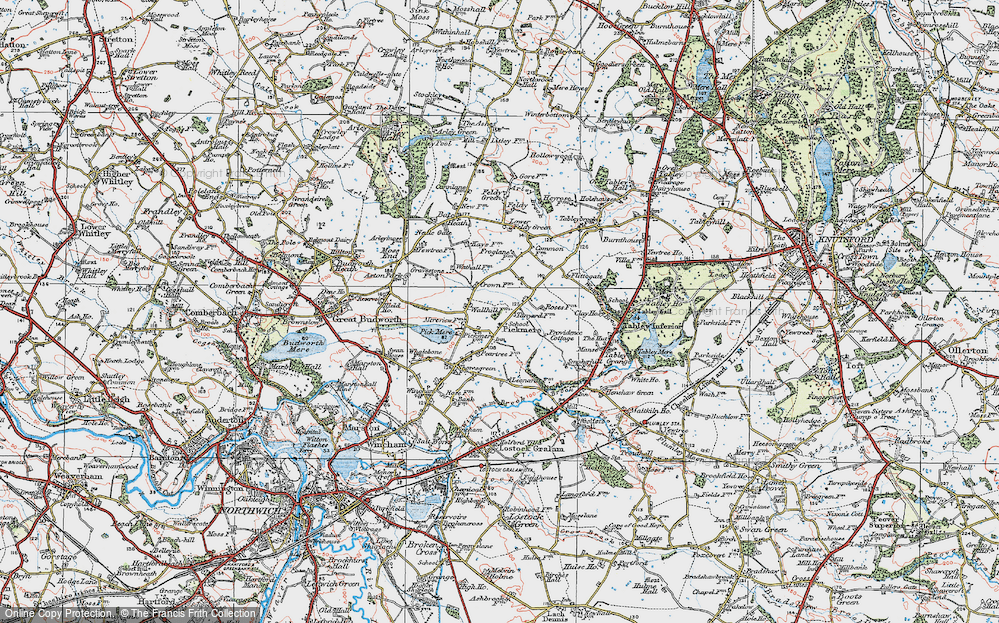 Old Map of Pickmere, 1923 in 1923