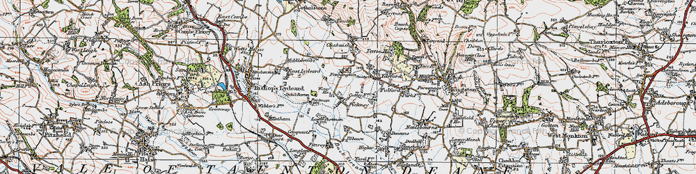 Old map of Pickney in 1919