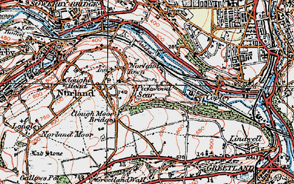Old map of Pickwood Scar in 1925