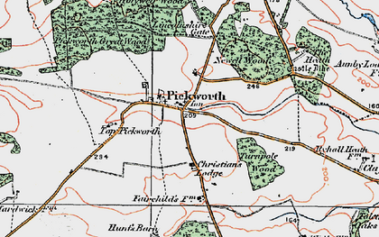 Old map of Lincolnshire Gate in 1922