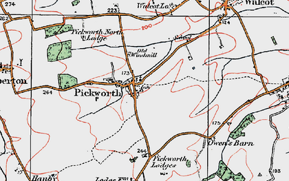 Old map of Pickworth in 1922