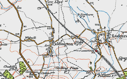 Old map of Piddington in 1919