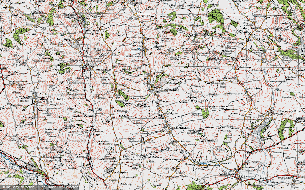 Old Map of Historic Map covering Buck Hill in 1919