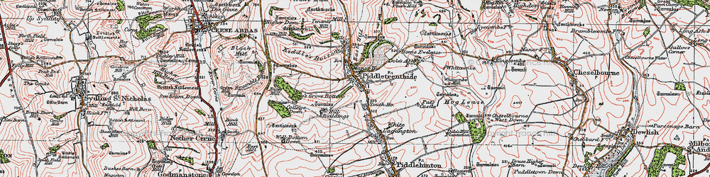 Old map of Buck Hill in 1919