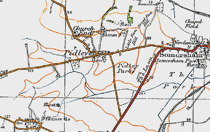 Old map of Pidley in 1920