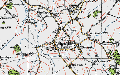 Old map of Pidney in 1919