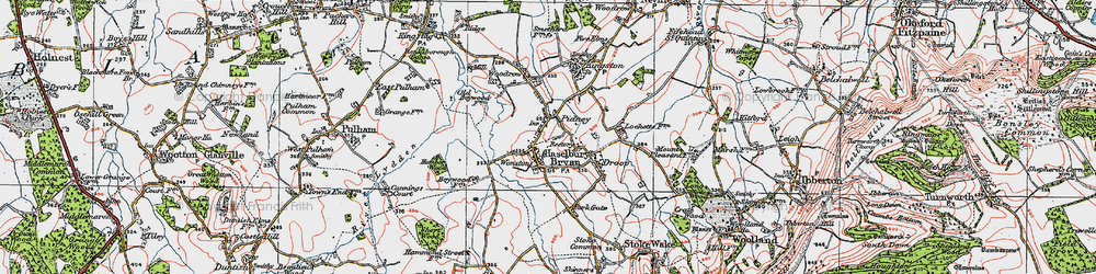 Old map of Pidney in 1919
