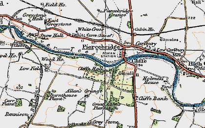 Old map of Allan's Grange in 1925