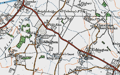 Old map of Piff's Elm in 1919