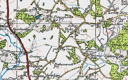Old map of Pig Oak in 1919