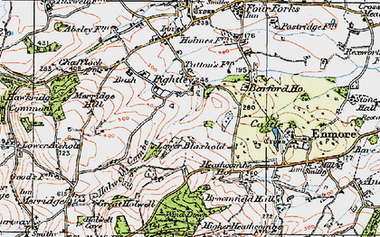 Old map of Wind Down in 1919